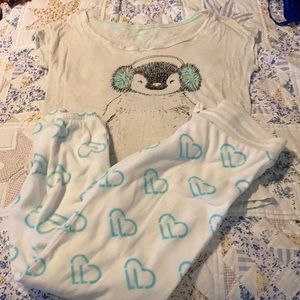 Fleece Aeropostale pajama set small medium